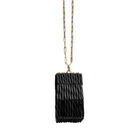 Trecy Bleich Rice Stack Necklace Charcoal
